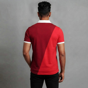 Chemises polo homme 100% coton de haute qualité, bicolores, impression DTF personnalisée, manches courtes, respirantes, vêtements décontractés d'été. - Product Image 2