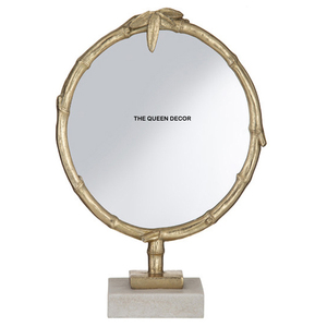 Factory Wholesale Superior Glossy Gold Finished Stainless Steel Metal & Marble Base Portable Feature Woman <b>Dressing</b> <b>Room</b> Use - Product Image 5