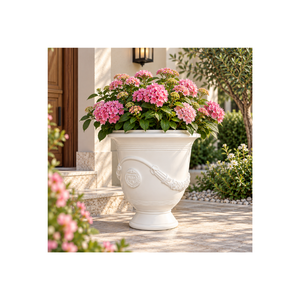 Grand pot de fleurs en fibre de verre léger pour extérieur, urne classique décorative, conteneur de jardin, services OEM ODM personnalisés - Product Image 1