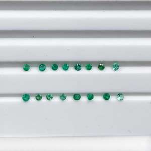 Lot en gros de pierres précieuses naturelles émeraude Socoto taille ronde pour la fabrication de bijoux, pierre verte - Product Image 2