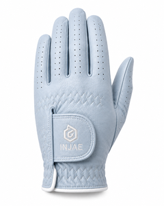 Gants de golf sportifs unisexes en cuir Cabretta respirant bleu clair de qualité supérieure, antidérapants, avec logo personnalisé, vente en gros, fabricant - Product Image 1