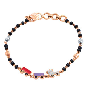 Pulseras de cadena de oro de 18k para niños con diamantes CZ de corte brillante redondo, joyería religiosa moderna para niños, regalo certificado SGL. - Product Image 3