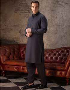 Costume Shalwar Kameez pour homme, fabriqué en usine, dernière collection été 2026, décontracté, en coton, manches longues, motif uni, pour le quotidien et l'Aïd - Product Image 5