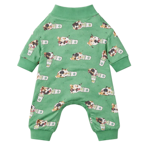 Dog <b>Pajamas</b> <b>Onesie</b> Pup Cup Print Soft Stretch Pet Sleepwear Cozy Breathable All Season Nightwear For Small Medium Dogs Indoor - Product Image 4