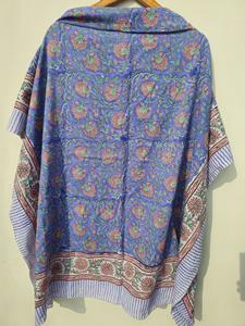 Pareo Floral Boho con Estampado a Mano, Pareo de Playa, Cubrebaño Boho, Pareo de Algodón Ligero para Verano, Ropa de Playa - Product Image 5