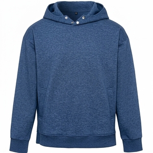 เสื้อฮู้ดดี้หนานุ่มสำหรับฤดูหนาว ผ้าฝ้าย 100% ทรงโอเวอร์ไซส์ สีเบจ สำหรับผู้ชาย ผ้าฝ้าย/โพลีเอสเตอร์ รับสกรีนแบรนด์ - Product Image 4