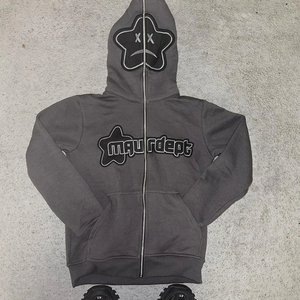 Sudadera con capucha deportiva para hombre, estilo streetwear popular, corte muscular, con cremallera, forro polar, venta al por mayor, logotipo personalizado, sudaderas gruesas - Product Image 6