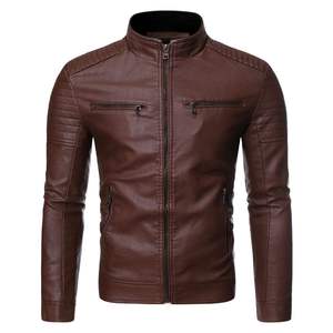 Nueva Chaqueta Casual Vintage de Cuero PU para Hombre, Diseño de Primavera, Estilo Motero con Bolsillos - Product Image 6