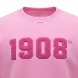 1908 <b>Pink</b> <b>Sweatshirt</b> Unisex Crew Neck Pullover Long Sleeve Casual Fleece Top Sorority Inspired College Streetwear Everyday - Product Image 4