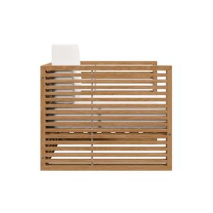Wova Outdoor <b>Teak</b> Wood Balcony <b>Chair</b> With Cushioned Waterproof Patio Lounge Seat Modern Furniture for Outdoor - Product Image 4