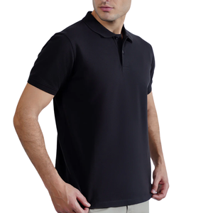 Custom Men's Breathable Eco-Friendly for <b>Shirt</b> | Premium Solid <b>Black</b> Short Sleeve Cotton Top | Minimalist Streetwear Casual - Product Image 3