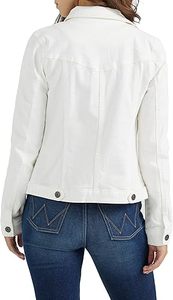 Chaqueta Vaquera Blanca de Alta Calidad para Mujer, Elástica, Cómoda, a la Moda, con Cierre de Botones, Transpirable - Product Image 6