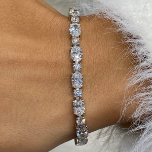 IGI Certified Round Brilliant Lab Grown Diamond Tennis Bracelet 10K 14K 18K Yellow White <b>Rose</b> <b>Gold</b> Luxury Bridal Jewelry - Product Image 1