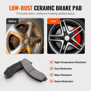 Kit Freni Anteriori e Posteriori per Ford F-150 MPB 2012-2020, Dischi Forati e Scanalati con Pastiglie in Ceramica, Freni per Camion - Product Image 3