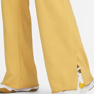 Pantalon en molleton jaune sur mesure pour femme, coupe large, taille haute, ample, longueur intégrale, décontracté, automne, style évasé - Product Image 5