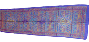 Pañuelo Largo de Seda con Estampado Étnico para Mujer, Patrón Geométrico, Accesorio de Moda Multifuncional para Todas las Temporadas - Product Image 2