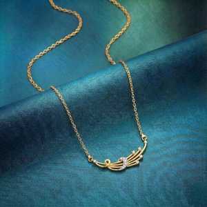 Collier en or et diamants Kesari Diam Gold Feather pour femmes - Product Image 1