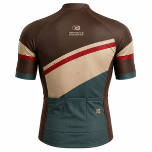 Custom Retro 90s <b>Cycling</b> Jersey OEM High Performance Breathable Polyester Mesh Bike Shirt with Full Zipper Rear Pockets - Product Image 3