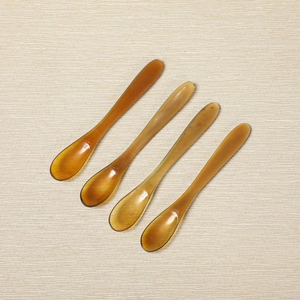 Handmade Polished Eco-Friendly Buffalo Horn Spoons Forks for Customizable Antique Traditional Horn Cutlery Sets for Home Wedding - Product Image 5