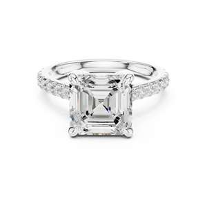 แหวนเพชรทรง Asscher สวยงาม ได้รับการรับรองจาก GRA ตัวเรือนทองคำขาว 14K เหมาะสำหรับเป็นของขวัญในโอกาสหมั้นหรือวันครบรอบ - Product Image 3
