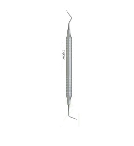 Sonda exploradora dental profesional de acero inoxidable, instrumento de diagnóstico, herramienta de examen clínico metálica - Product Image 2