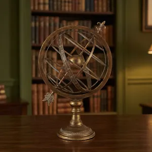 Esfera Armilar de Latón Vintage, Globo Celeste de Estilo Antiguo, Esfera Astronómica Decorativa para Decoración de Escritorio de Oficina en Casa - Product Image 5