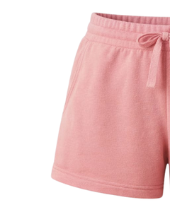 Shorts de sport décontractés pour femmes en molleton de coton rose personnalisés, taille élastique avec cordon de serrage, pour la gym et l'été – Fabricant et fournisseur OEM - Product Image 3