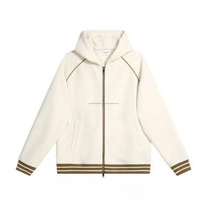 Sudadera con Capucha y Cremallera para Hombre, 100% Algodón, Talla XL, Ajuste Cómodo, Estilo Casual, Forro Polar, Diseño Sólido, Tejido de Ganchillo - Product Image 5