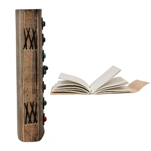 สมุดบันทึกหนังประดับอัญมณีเจ็ดจักระ ลายนูนทำมือ สมุดบันทึกความลับ สมุดบันทึกบทกวี สมุดวาดภาพ สมุดสำหรับสำนักงาน/มหาวิทยาลัย - Product Image 2