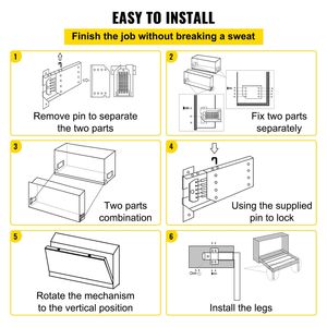 Kit bianco pesante da te per letti Queen & Twin Size Murphy include meccanismo molle a muro e Hardware di supporto orizzontale - Product Image 6