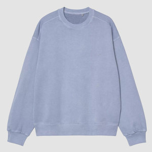 Sudadera Negra de Cuello Redondo para Hombre, Manga Raglán, Hombros Caídos, Estilo Casual, Holgada, de Manga Larga - Product Image 3