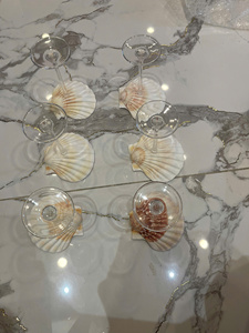 Handmade Creativity Shell <b>Wine</b> Glass Conch Cup Design Niche Cocktail Glass <b>Goblet</b> Martini Glasses Wedding Drinking Stemware Gift - Product Image 3