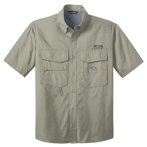 Camisa de Pesca y Caza Personalizada para Hombre, de Manga Corta, con Dos Bolsillos, Protección Solar UPF 35, Transpirable y de Secado Rápido - Product Image 1