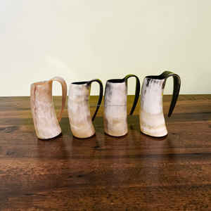 แก้วน้ำสไตล์ไวกิ้งพรีเมียม ทำจากเขาควายสีขาวขัดเงาจากแอฟริกาใต้ ราคาถูก - Product Image 6