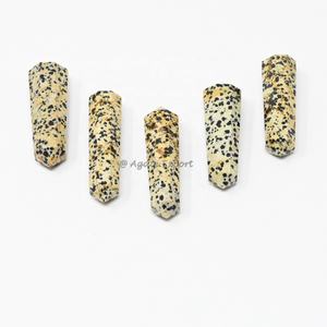 Venta al por mayor de piedras curativas naturales, piedras preciosas en bruto, unakita curativa, punto de doble terminación, artesanías de cristal, puntos de cuarzo - Product Image 2