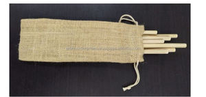 Pajita de Fibra de Bambú Real con Acabado Liso, Compostable, Accesorio para Bebidas para Salas de Degustación de Productos Orgánicos y Tiendas de Regalos Veganos - Product Image 3