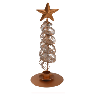 Porte-bougie classique en forme de sapin de Noël avec finition peinte à la main, décoration de Noël et design de décoration nocturne, support de bougie - Product Image 5