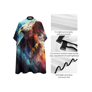 Capa de Barbero de Nailon Personalizada, Cómoda e Impermeable, Delantal de Peluquería con Estampado de Poliéster, Logotipo Personalizado - Product Image 2