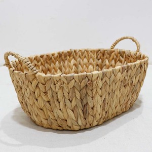 Oval Water Hyacinth Eco-Friendly Vintage <b>Hanging</b> <b>Storage</b> <b>Basket</b> with Handles Rustic Multi-Purpose Kitchen <b>Storage</b> Organizer - Product Image 6