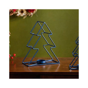 Decorative <b>Christmas</b> <b>Tree</b> Tealight Holder Green Metal <b>Candle</b> Stand Stylish New Design Holiday Home Hotel Decor - Product Image 6