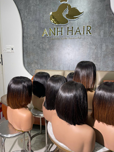 100% Vietnamese Human Hair Straight <b>Bob</b> <b>Wig</b> Natural Brown Short Hair <b>Wig</b> - Product Image 2