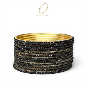 Pulseras Modernas de Acero Inoxidable para Mujer, Diseño Elegante con Cristales Dorados, para Bodas, Precio de Fábrica al por Mayor - Product Image 4