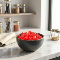 Nata de Coco de Fresa, Gelatina de Coco para Topping de Bubble Tea, Smoothies y Bebidas, Suministro a Granel, Nata de Coco Hecha en Taiwán