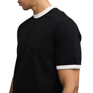Camiseta Corta para Hombre, Corte Holgado Formal, 100% Algodón, Secado Rápido, Transpirable, Anti-Pilling - Product Image 3