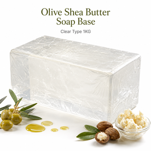 Base de savon transparente au beurre de karité et à l'huile d'olive 1KG, base pour la fabrication de savon à faire fondre et à couler, fabriquée en Corée - Product Image 1
