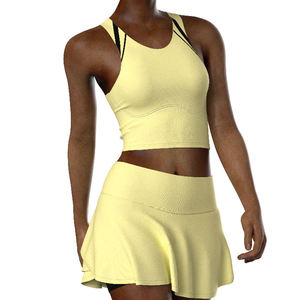 Vestido de Tenis Personalizado para Mujer, Vestido Deportivo sin Costuras, Falda de Tenis Atlética para Correr y Hacer Ejercicio, Ropa Deportiva de Secado Rápido, Marca Privada OEM - Product Image 6