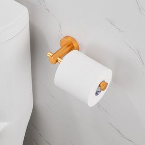 Supporto a parete in alluminio porta carta igienica con finitura oro spazzolato spazio addensato per bagno cucina bagno - Product Image 2