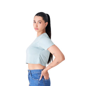Top Corto para Mujer, Diseño Básico, Corte Elegante, Material Transpirable y Refrescante, Estilo Moderno para Adolescentes - Product Image 2