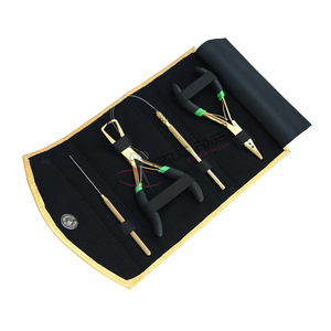 All-in-One Gold Hair Extension Tools <b>Set</b> Hair Extension Pliers Loop Threader Hair Pulling Hook MicroBead Remover <b>Crimping</b> Plier - Product Image 1