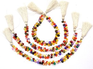 Perles de zircon facettées en forme de goutte d'eau 7x5mm, zircon naturel multi-mix, pierres semi-précieuses, perles en vrac pour bijoux - Product Image 1